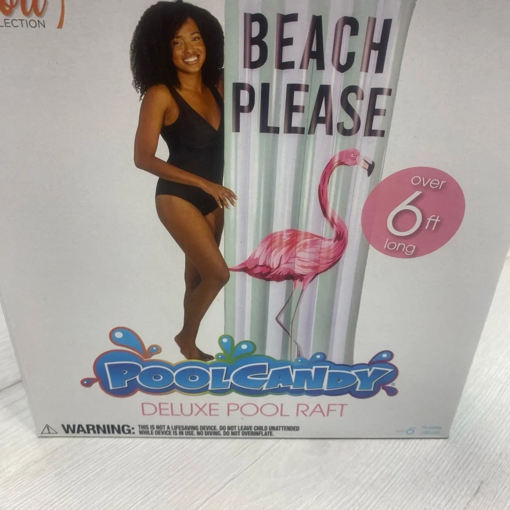 Report Collection PoolCandy Deluxe Inflatable Raft - Pink Flamingo - Picture 2 of 10